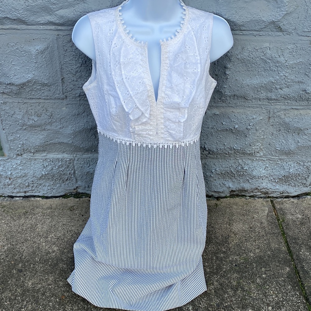 Nine West Dress Size 4 Sleeveless Dress Eyelet